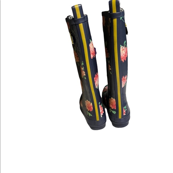 Joules Women’s floral Tall Rain Boots Size 7 - Picture 7 of 8